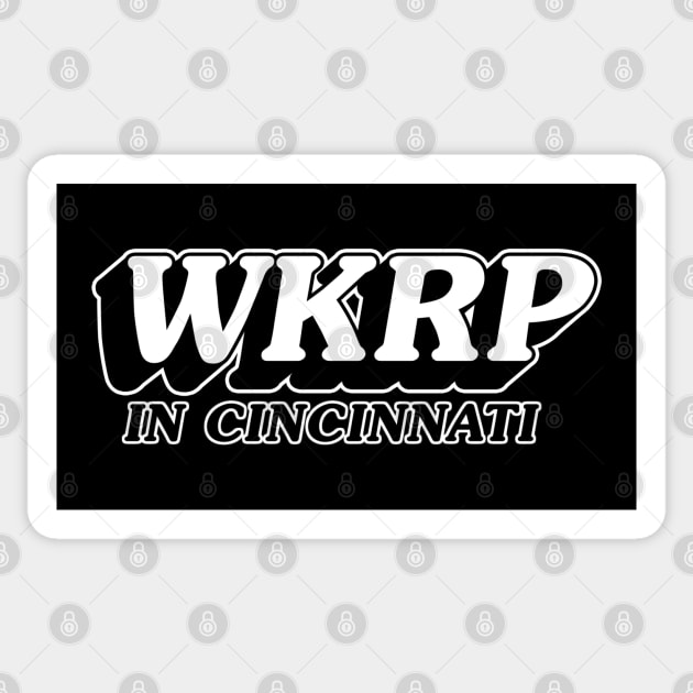 WKRP in Cincinnati (white) Sticker by cabinboy100